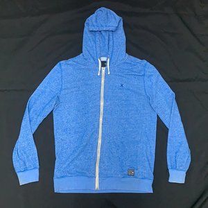 Hurley Full Zip Blue Hoodie Men's Large